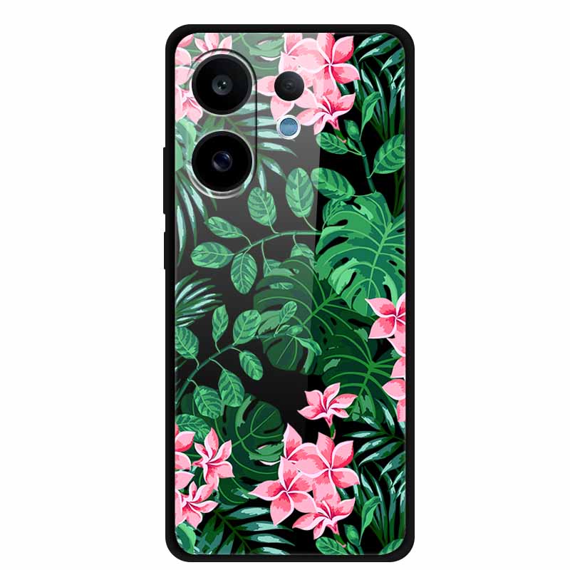 Tempered Glass Case For Vivo V60 2025 Phone Case 6.77" Cartoon Cats Hard Back Cover Soft Bumper For Vivo V60 5G Case V 60 Fundas