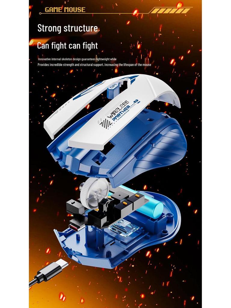 Silent Rechargeable Bluetooth Wireless Mouse for Office & Gaming - Universal Laptop Accessory