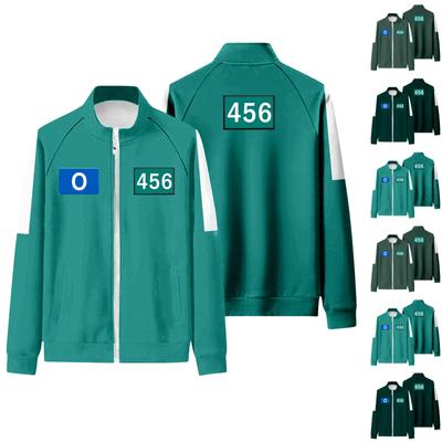 Adults Casual Fashion Print Long Sleeve Zipper Sweatshirts Top