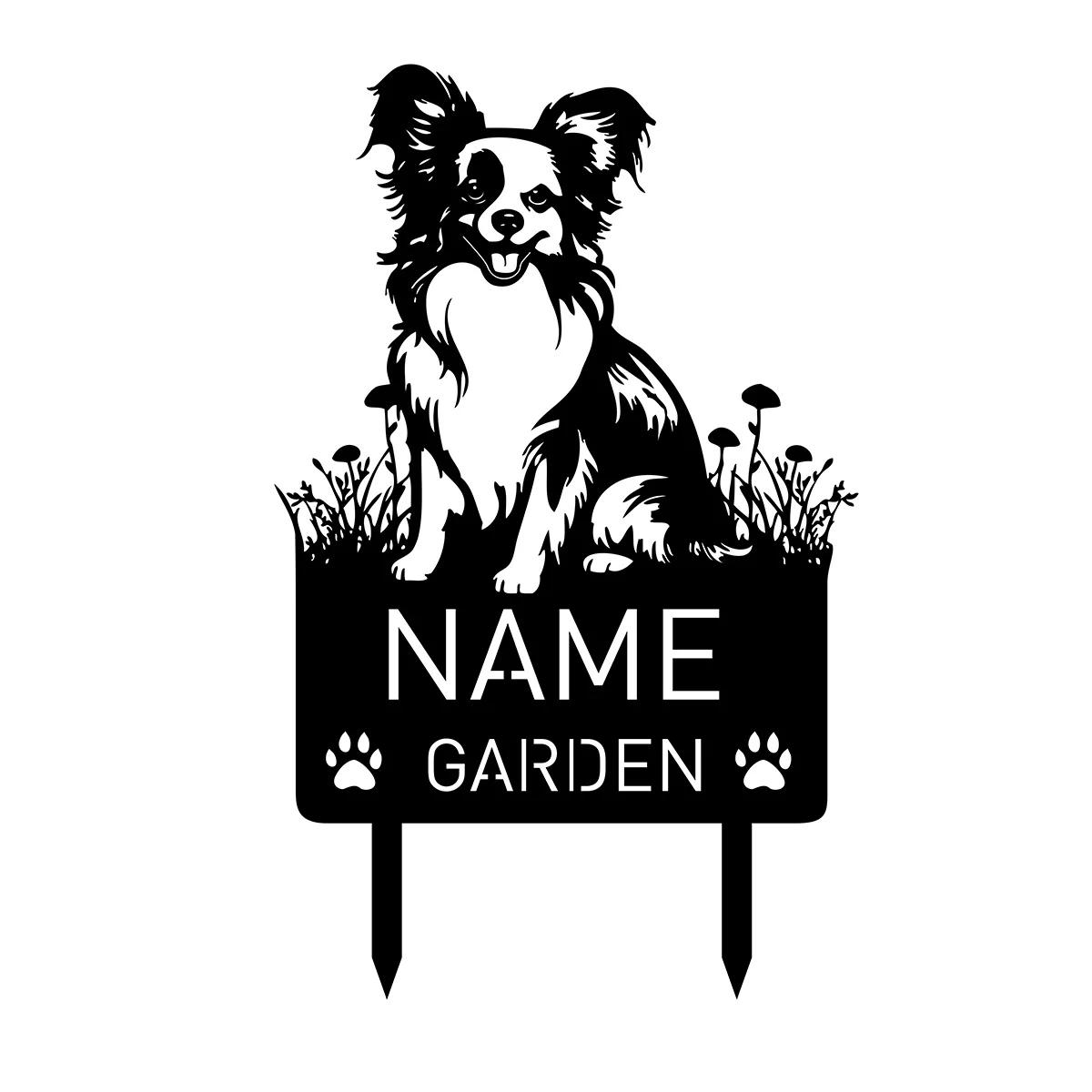 

Custom Butterfly Memorial Garden Stake Personalized Pet Grave Marker Metal Sign Remembrance Decor for Dog Cat Christmas чорний
