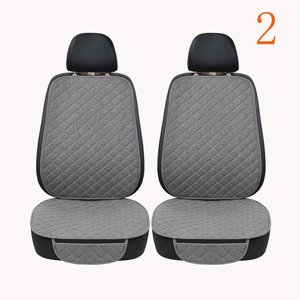Flax Car Seat Cover Protector Universal Linen Front Rear Back Cushion Protect Pad Mat Backrest Accessories Interiors Truck