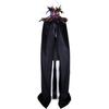 Halloween Shawl Velvet Fabric Demon Angel Costume Cloak Easy Strap Faux Feather Collar Halloween Cosplay Cloak