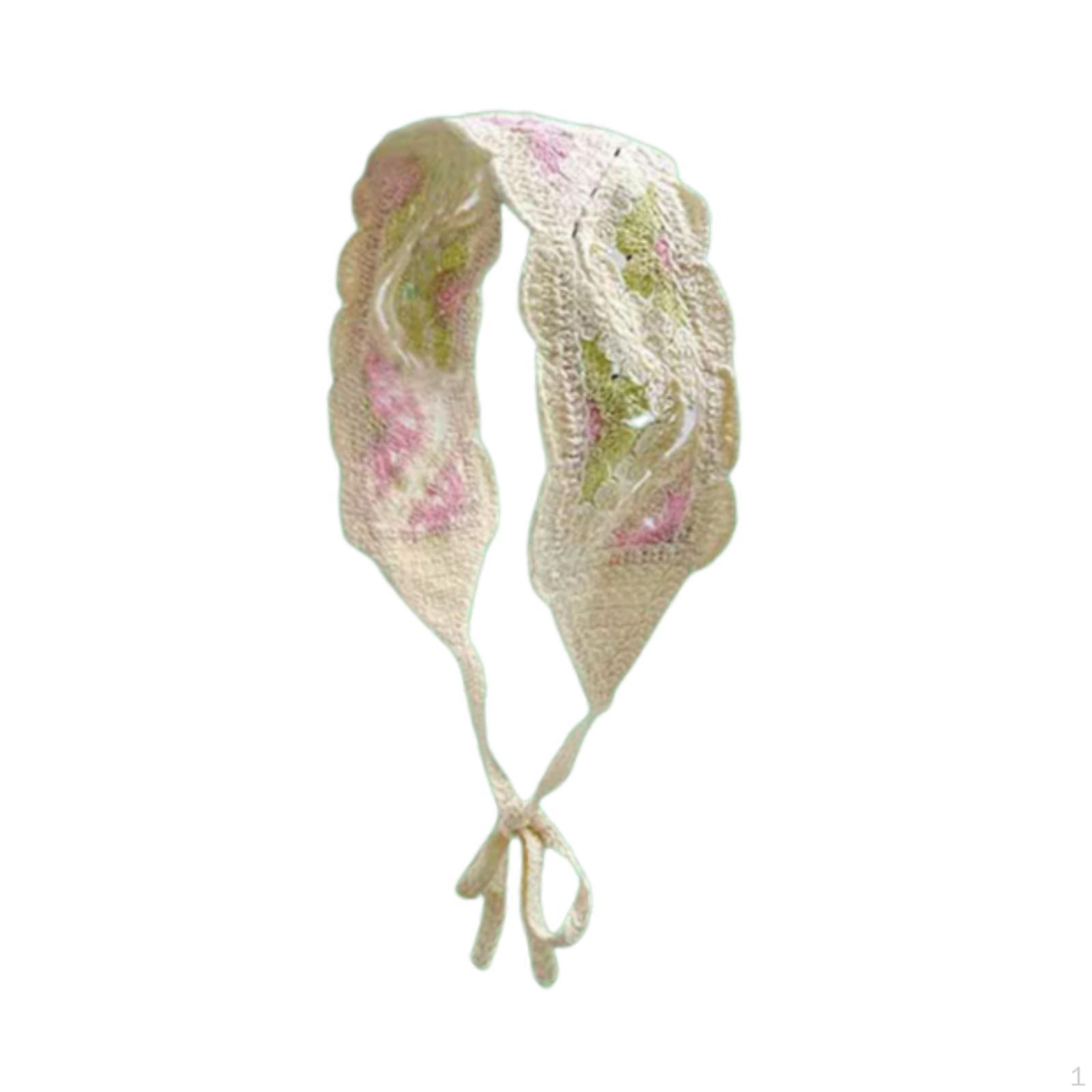 

Вязаная крючком бандана для волос, милый шарф для костюма, для девочек, женщин, косплея, маскарада