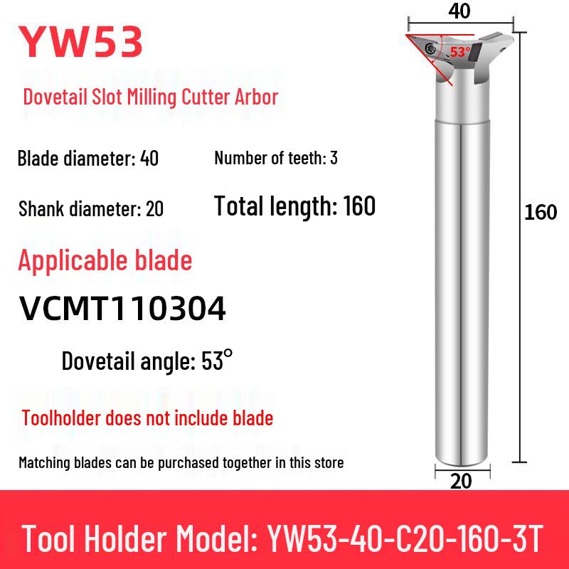 45°-75° CNC V-Shaped Dovetail Groove Milling Cutter with Inner Hole