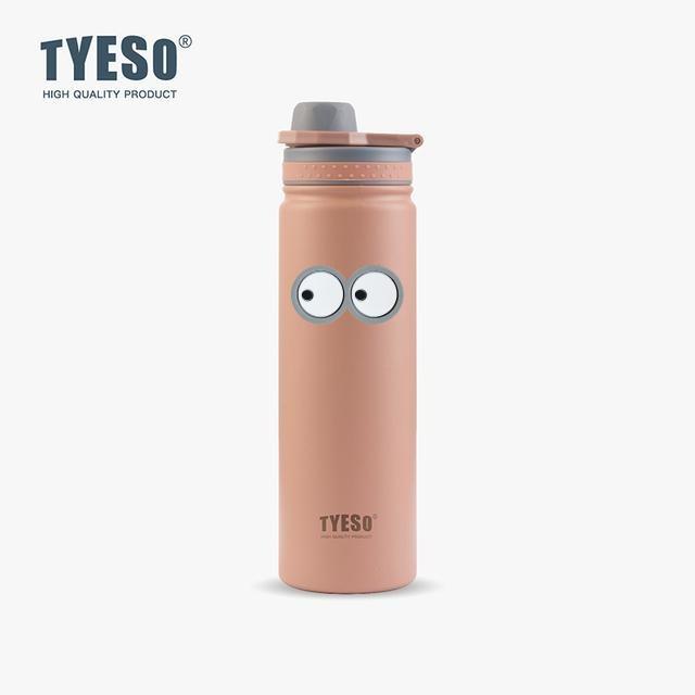 Tyeso 750ML Stainless Steel Thermos Bottle Vacuum Flask Travel Cup Insulated Water Bottle Sport Thermal Cup Mug Hot Cold Mug with Eye Sticker