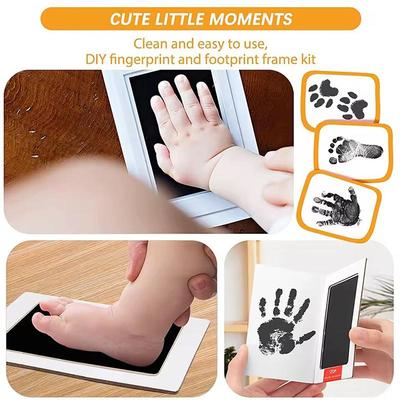 Sicheres Ungiftiges Baby Handabdruck Fußabdruck Stempelkissen, Hunde- oder Katzen Haustierbesitzer Andenken, DIY Tintenloses Nasen- und Pfotenabdruck-Impressions-Set