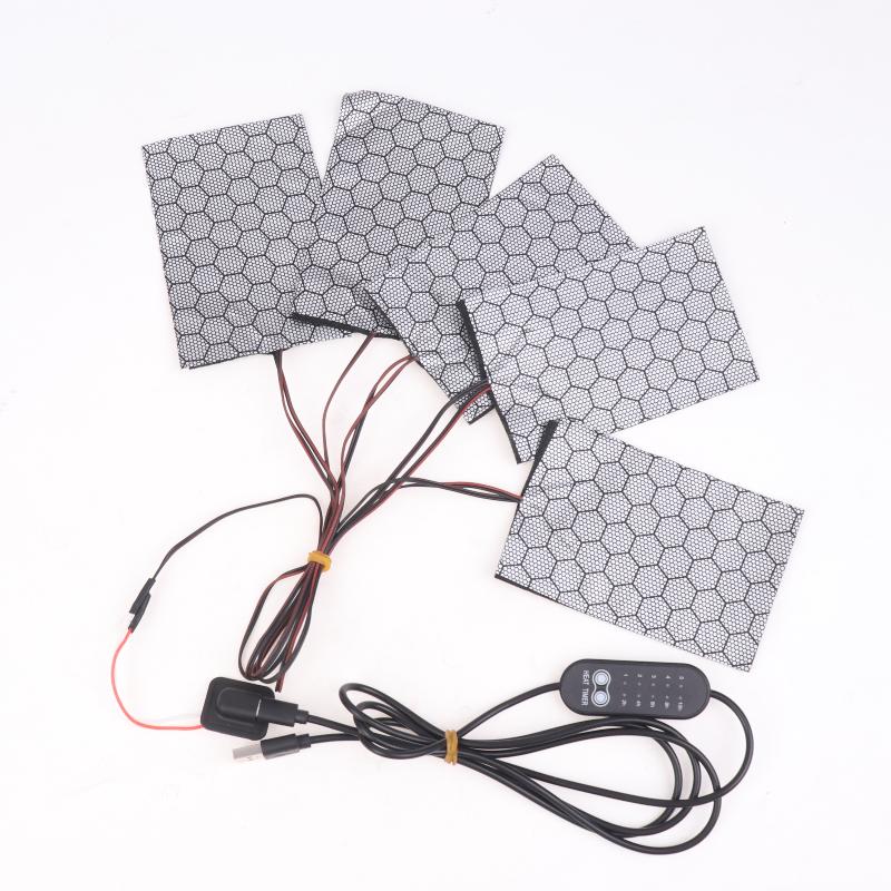 1 Set 1 To 3/5/6/7/8 Thermal Winter Heating Vest Pads Electric Cloth Heater USB Heating Pads Vest Heater For DIY Heated Clothing