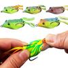 5 Pièces Leurres de Pêche Grenouille Silicone Appât de Traîne 6cm 13g Souple Oft Swimbait Leurre Souple Simulé pour Eau Douce Eau Salée