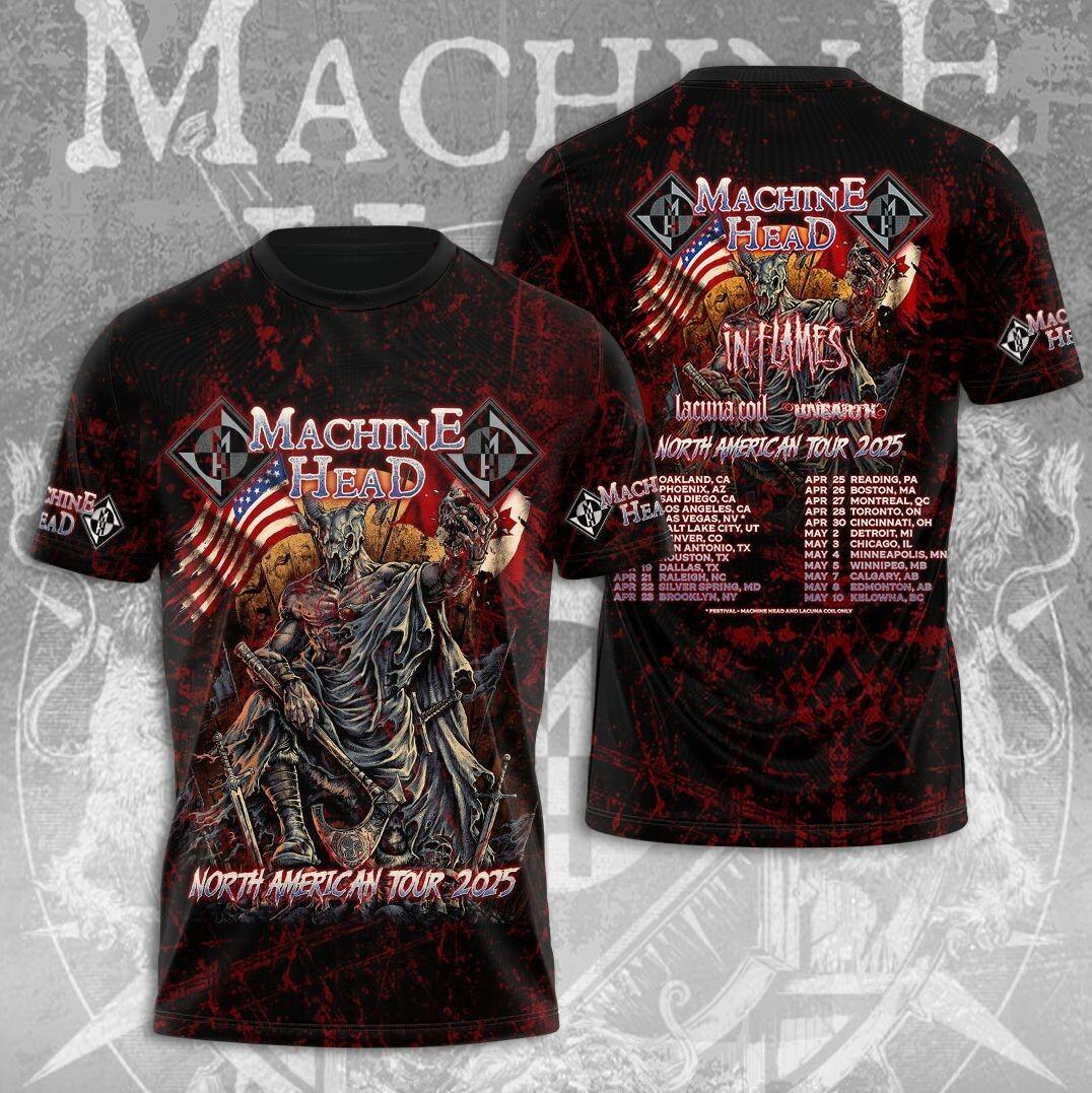 Machine Head North American Tour 2026 3D T-Shirt S