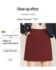 2025 Autumn/Winter High Waist Polka Dot Wool A-Line Skirt