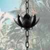 Flower Antique Iron Rain Chain for Gutter and Rain Rust Resistant Plated Garden Decors Rain Chain for Downspout