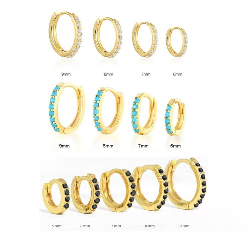 Luxury Zircon Diamond-Studded Circle Hoop Earrings