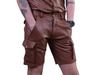 Cargo Stylish Shorts Pant Men's Brown Leather Shorts Handmade Soft Sheepskin