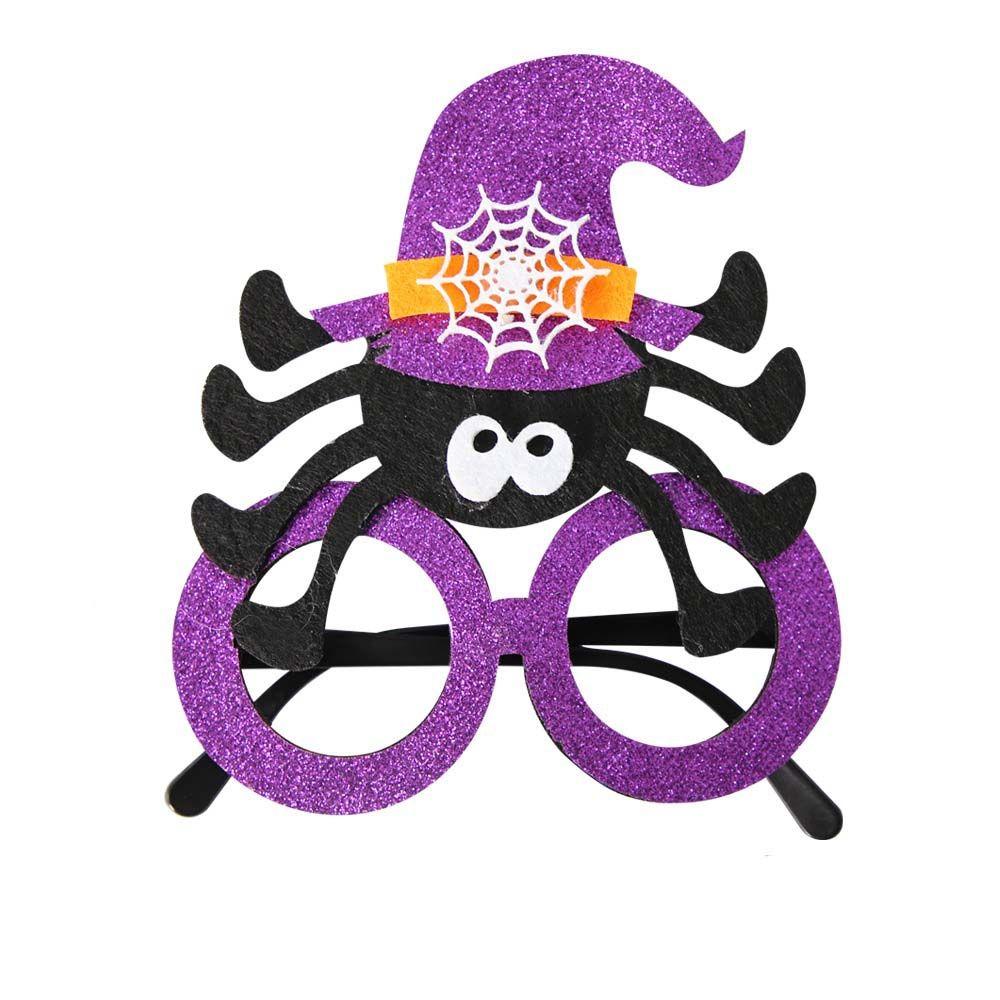 Skull Head Eyeglasses Frames Cobweb Ghost Halloween Decoration Glasses Pumpkin Halloween Dress Up