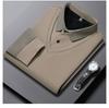 Men's High-End Business Casual Striped Long-Sleeve Polo for Spring & Autumn