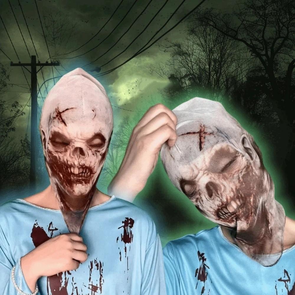 Mesh Visualized Full Face Mask for Halloween Breathable Zombie Mask Halloween Masks  Cosplay Events
