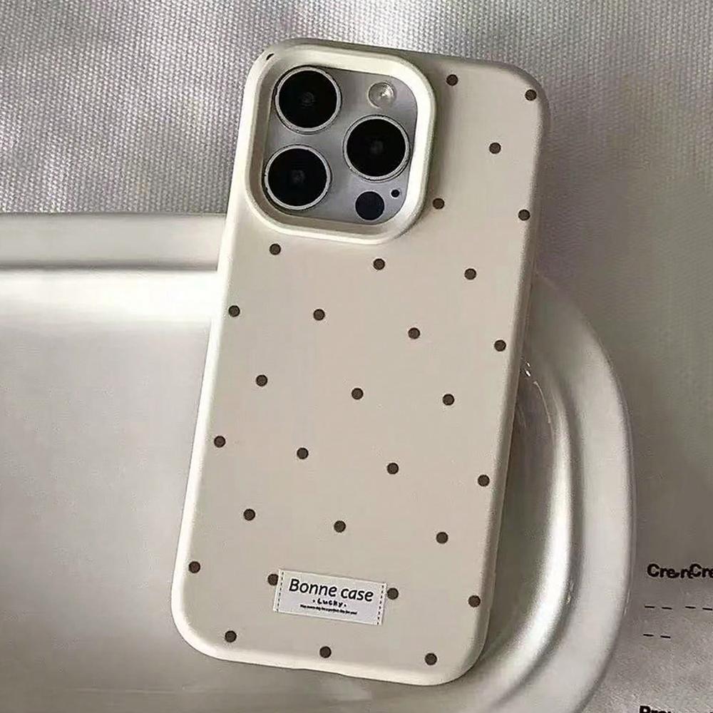 Creative Unique Polka Dot Phone Case For iPhone 17 16 15 14 13 12 11 Pro Max 16 Plus 17 Air Shockproof Candy Soft Silicone Cover