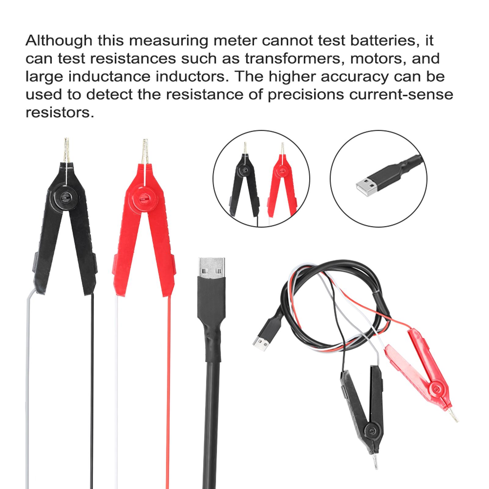 

YAOREA YR2050 Handheld Portable High Accuracy 4 Wires Milliohm Meter Wireline Current Detecting Low Resistance різнокольоровий