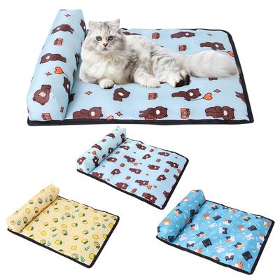 Pet Pillow Cooling Mat Pad Summer Dogs Cats Ice Silk Cooling Blanket Cushion Pet Sofa Kitten Puppy