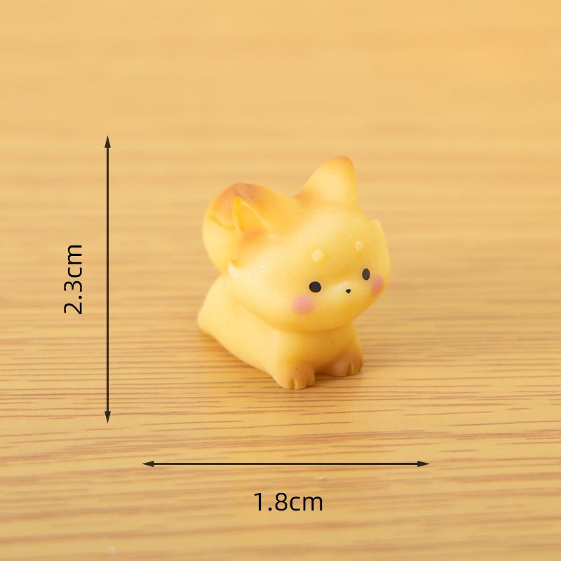 

Милая маленькая лисичка, украшения для дома, кукольный домик, офис, автомобиль, смола, маленькие фигурки и аксессуары Walking fox