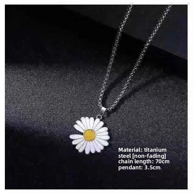 Titanium Steel Necklace Men's Trendy Brand Versatile Collarbone Chain Light Luxury Niche Design High-end Cuban Pendant Neck Chain Accessories