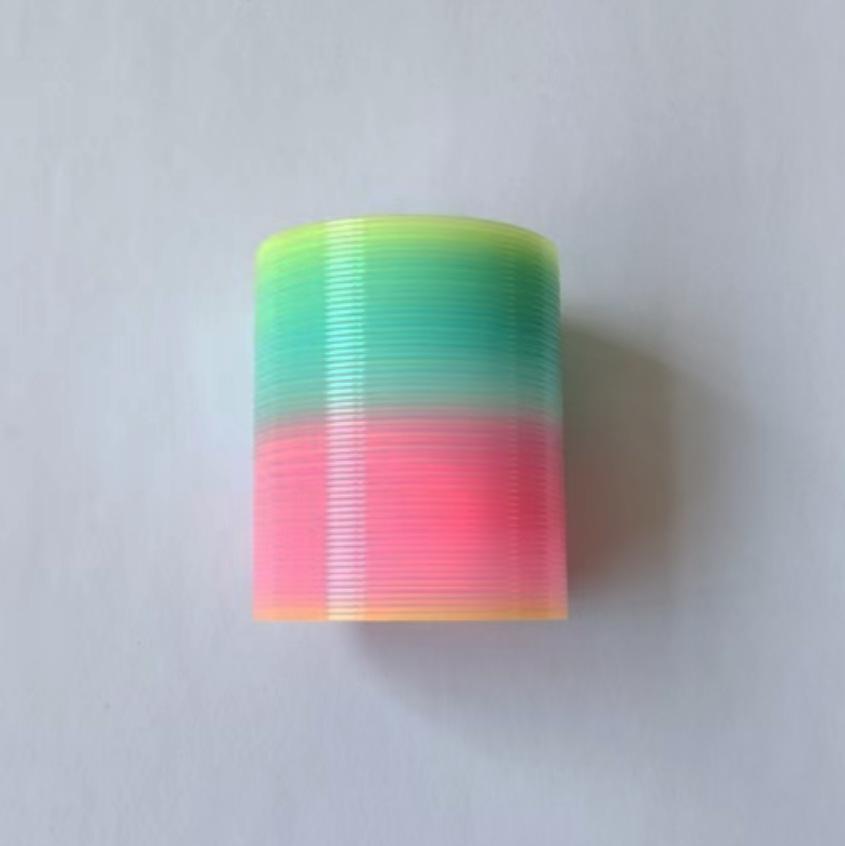Kouzelná duhová mini stohovací hračka s usměvavým obličejem, 3,2x3,5CM.