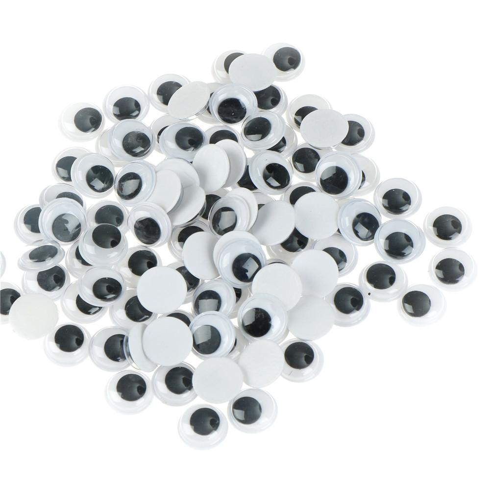 100pcs/lot 6-15mm DIY Not Self-adhesive Eyes For Dolls Googly Wiggly Eyeballs 6mm 8mm 10mm 12mm 15mm