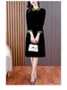 Elegant Mulberry Silk Velvet Dress: Plus Size, Flaw-Concealing, Anti-Aging, for Middle-Aged Mothers – Autumn/Winter