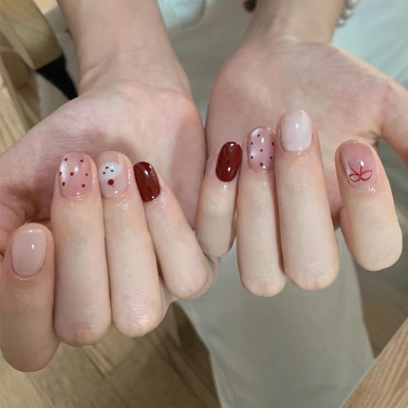 

Xiaohongshu Носимый мультяшный кошачий глаз нейл-арт - 30 милых моэ-девушек наклейки для ногтей Prefabricated Nail Strips #30 pcs/board