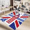 1PC Union Jack Big Ben Non-Slip Floor Carpet Compatible for Office&Living Room&Dining Room - Flat-Weave Machine- Soft & Pattern-E268