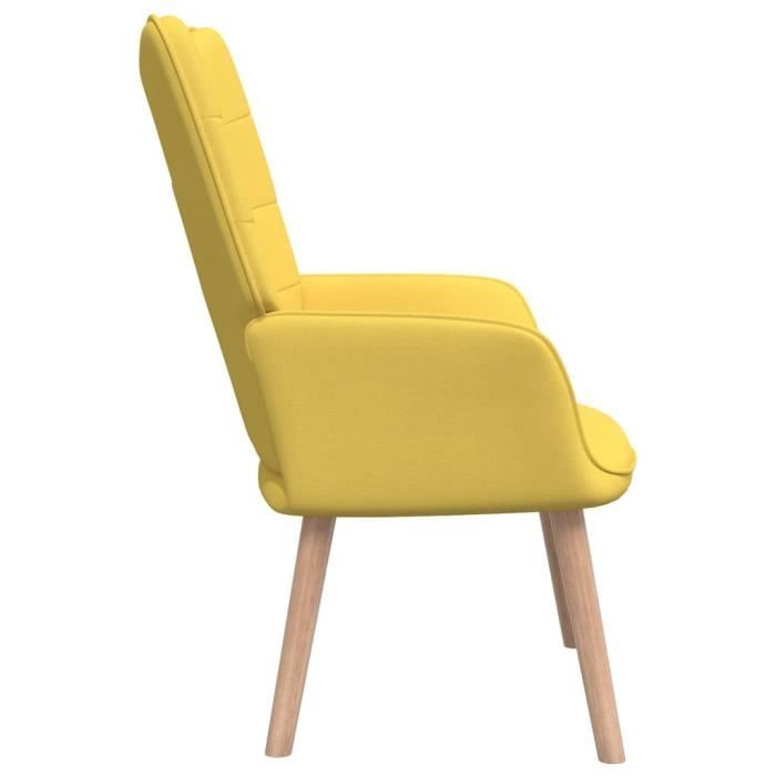 VidaXL Chaise de relaxation Jaune moutarde Tissu 327926