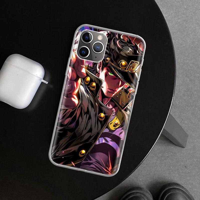 JoJo's Bizarre Adventure Kujo Jotaro Phone Case Cover for iPhone 11 12 13 Mini 14 15 Plus 16 Pro Max 17 Air 7 8 + SE Art Customi