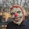 Horror pumpkin mask full face hood Halloween cosplay dress up props pumpkin head clown mask horror latex mask dress up