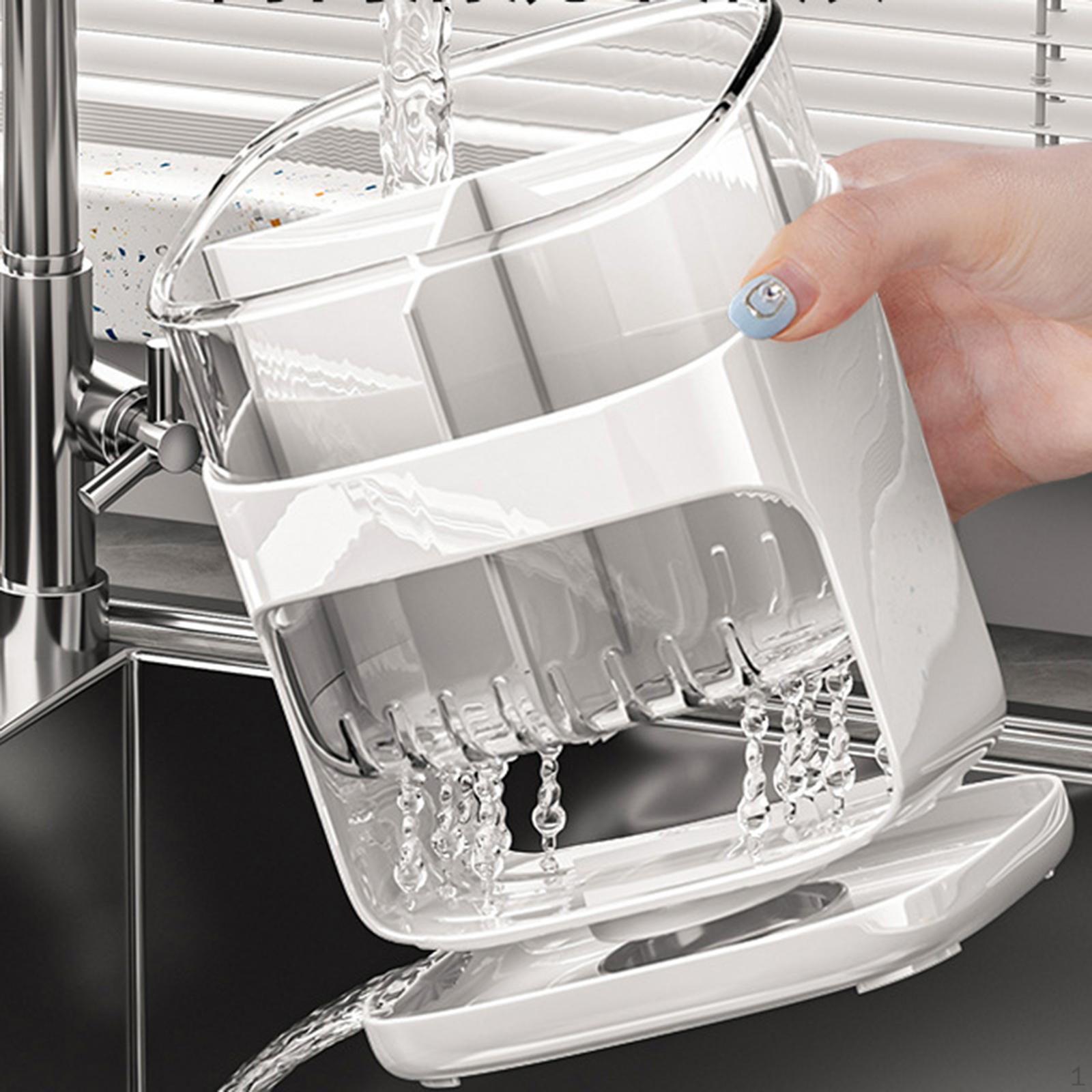 

Держатель для кухонных столовых приборов, палочек для еды, несколько отделений с подносом, универсальный современный органайзер для столовых приборов