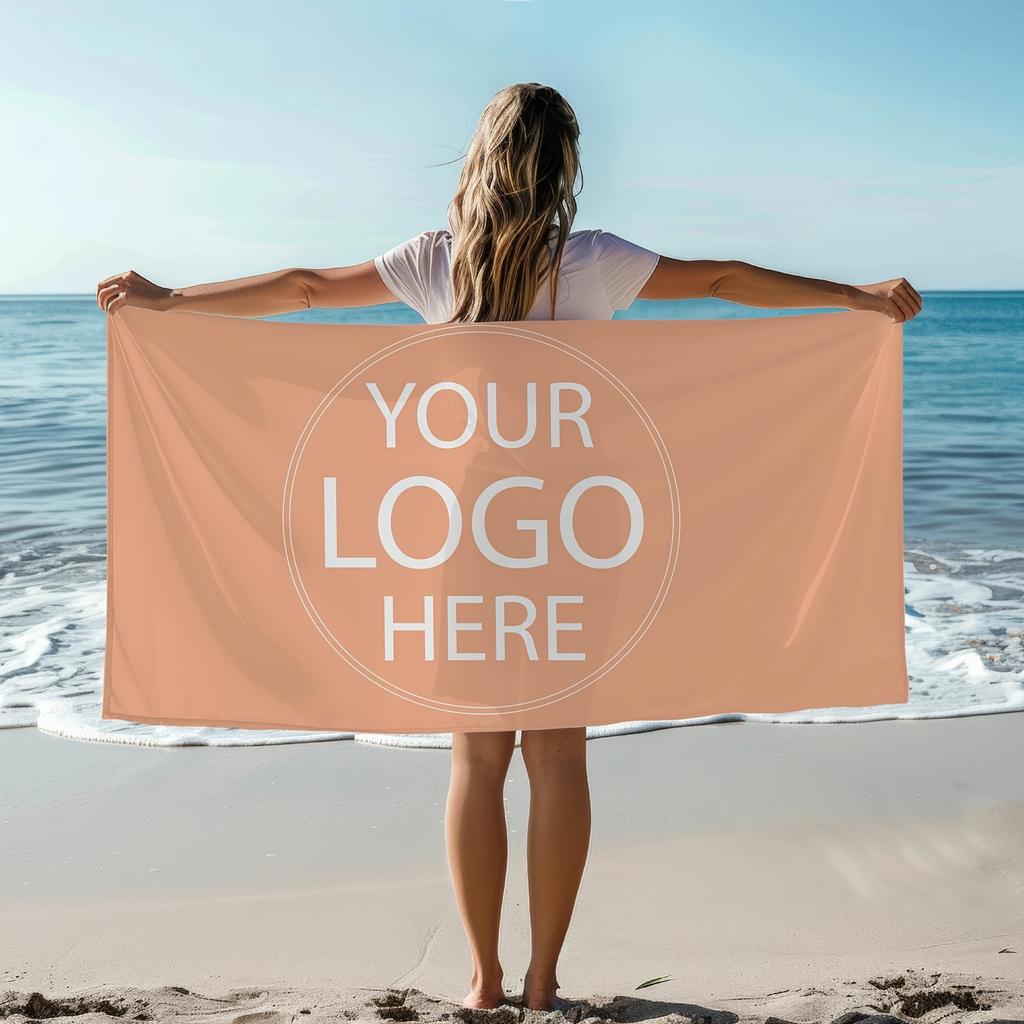 Personalized Custom Beach Towel Customized Photo/Logo Oversized Microfiber Towel Summer Party Gift For Beach Swimming Bath Sport