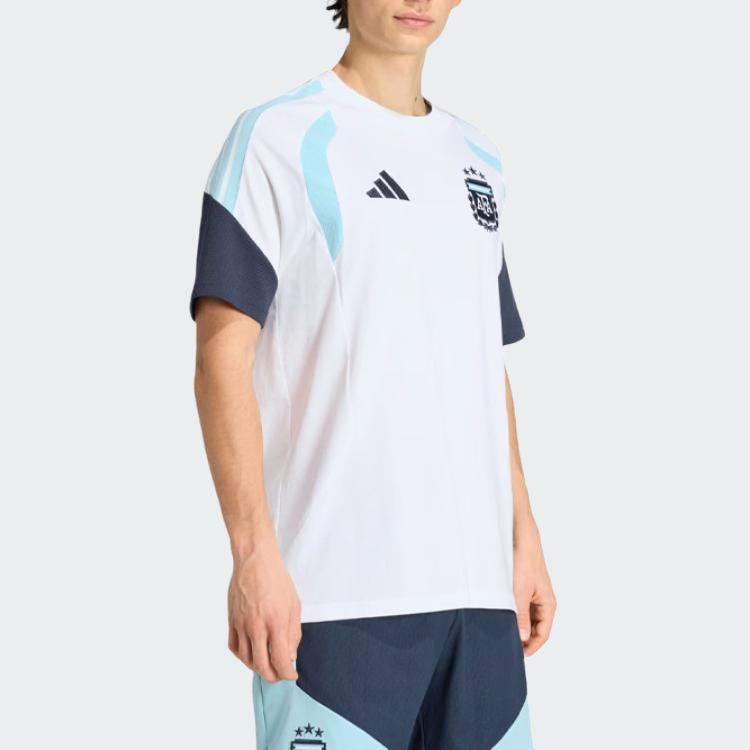 Adidas Argentina 2026 World Cup Fan Edition Warm-Up Training Short Sleeve Football Shirt Men tops JY7027