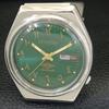 JAPAN VINTAGE CITIZEN AUTOMATIC 8200 MENS ARABIC GREEN DIAL WATCH a702763-1 R210-a702763
