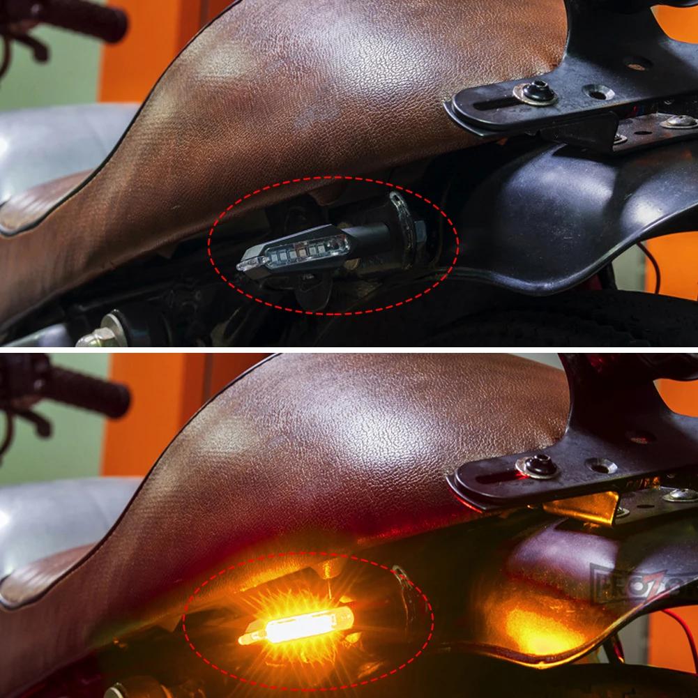 2Pcs Universal 9LED Motorcycle Turn Signal Indicator Light Blinker Double Sides Color Amber/Red/White