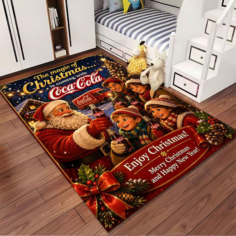 Santa Claus Christmas Coca-Cola suitable as a non-slip mat for the living room or bedroom sofa