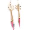 Les Trésors De Lily [J8198] - Designer Earrings 'Rosa Romantica' Rose Gold
