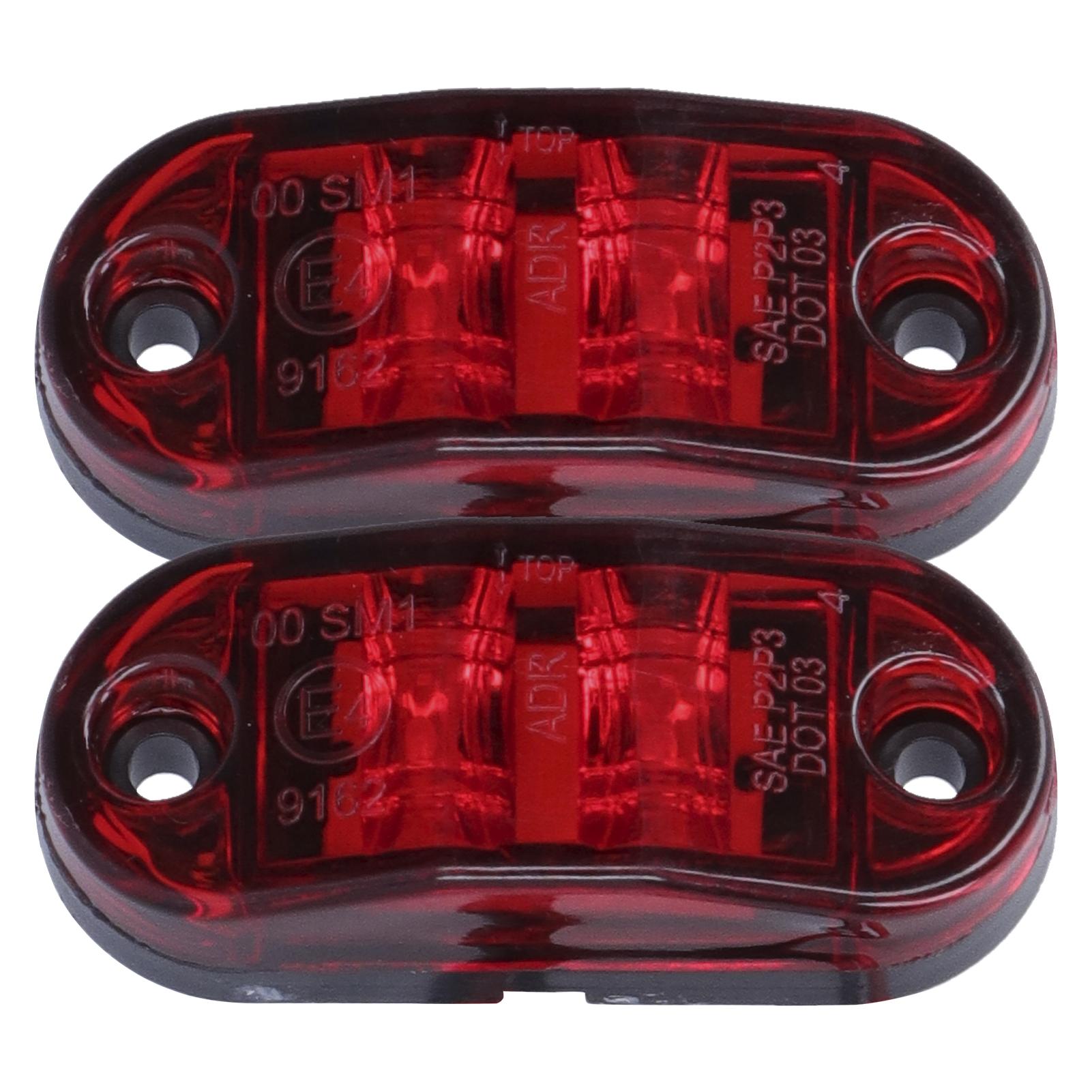 

1030В 2 светодиодных боковых габаритных огня высокой яркости, указатели поворота для легковых и грузовых автомобилей, прицепов, автодомов, красные