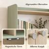 Modern Tall Cabinet with Display Area, Versatile Storage Cabinet, Slim Accent Cabinet, Living Room Cabinet (only with living room cabinet)