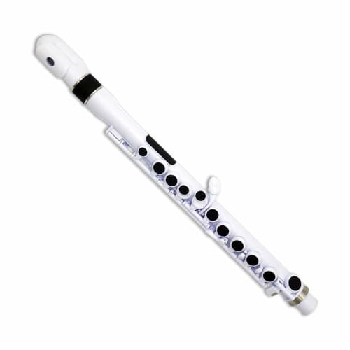 NUVO jFlute 2.0 Plastic Wind Flute In C, White/Black (Japan Exclusive Color), N220JFWB, Includes Dedicated Semi-Hard Case