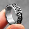 Aesthetic Flower Wreath Men Rings Stainless Steel Retro Punk Gothic NeW Rock Women Jewelry Fashion Accessories Gift