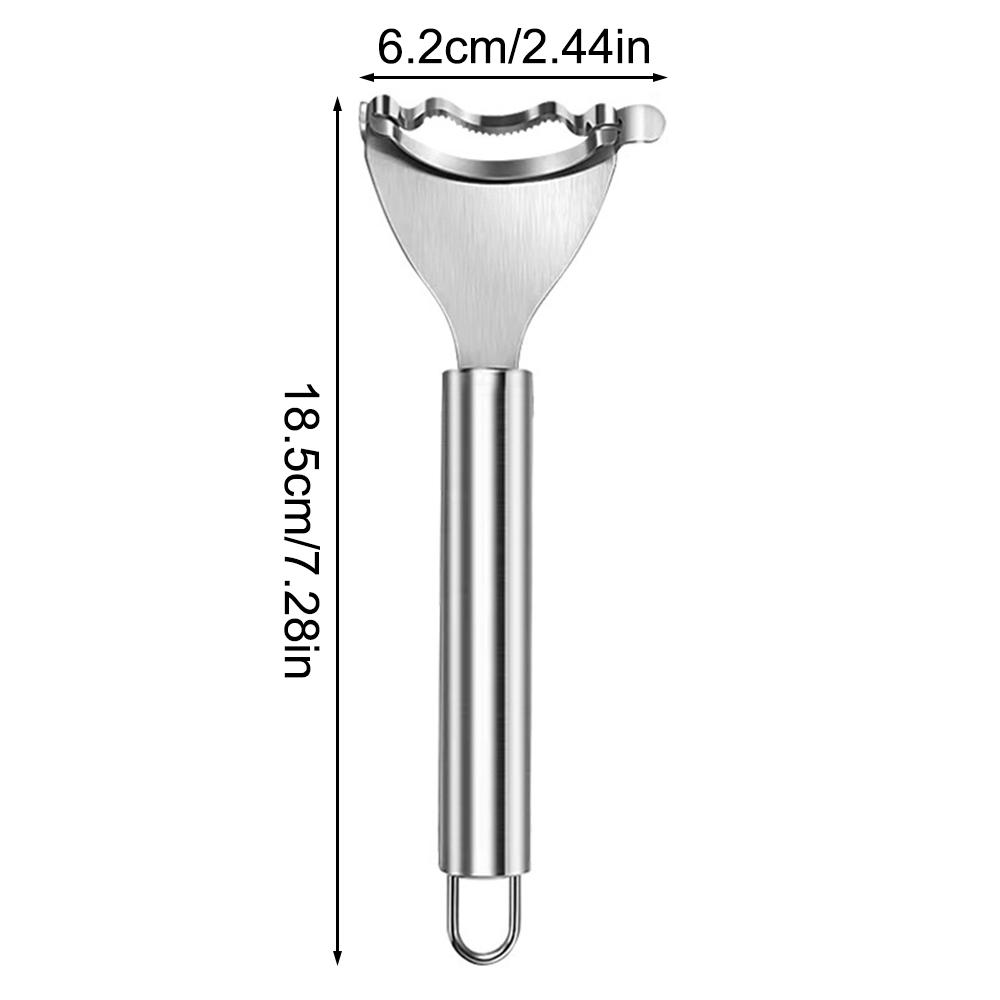 

Кукурузоочиститель из нержавеющей стали, инструмент для очистки кукурузных початков, молотилка для кукурузы из початков, удаляет зерна кукурузы из початков кукурузы за считанные секунды, Ki серебряный