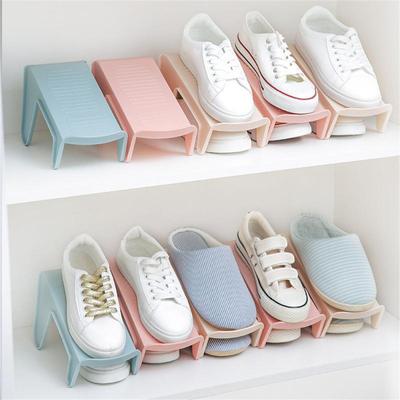 1~2PCS Shoe Rack Household Storage Shoes Save Space Shelf Hanger Double Shoe Support Plastic Integrated Simple SpaceShoe Hanger