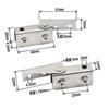 Stainless Steel Glass Clip Without Opening Up and Down Shaft Hinge Stainless Steel Glass Showcase Door Hinge Accessories