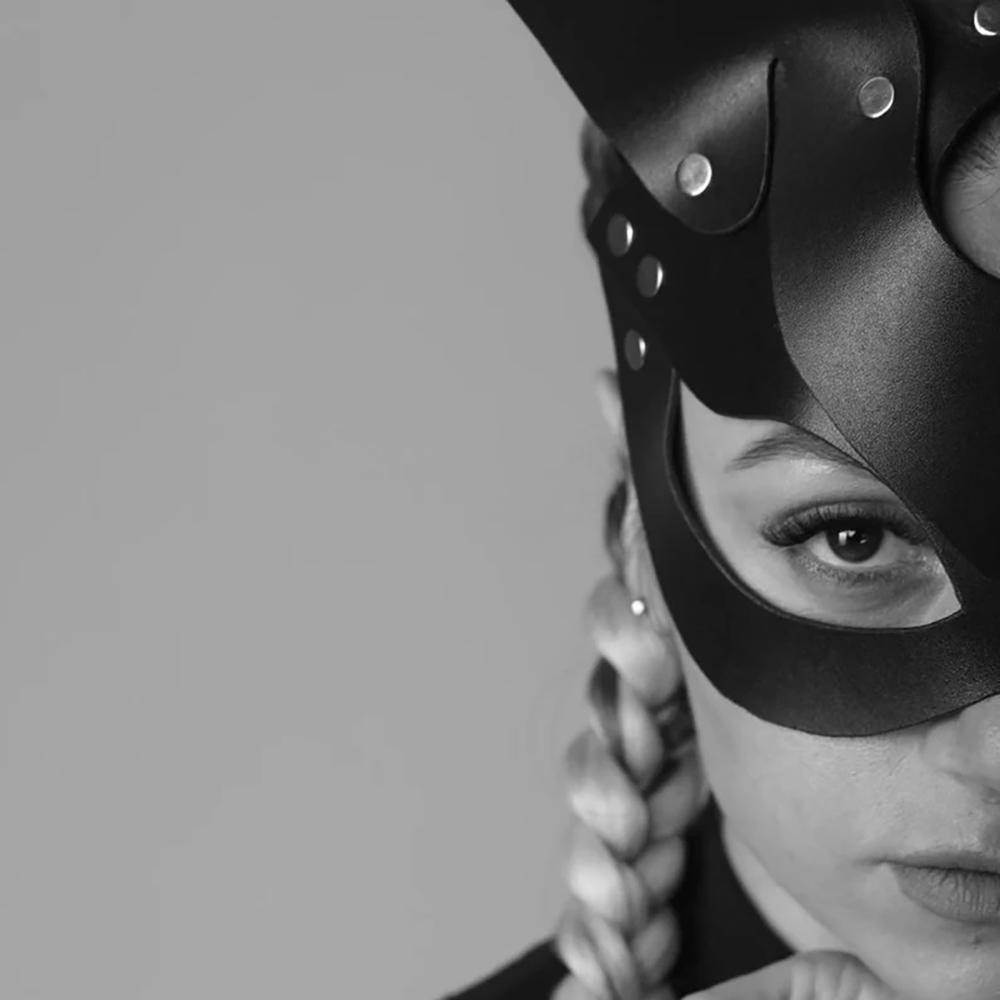 Punk Cat Ear Mask Sex Toys Halloween Half Face Cat Mask Masquerade Erotic Bdsm Carnival Night Club Party Anime Adult Game
