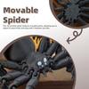 3D Printed Articulated Spider Figurine, Flexible Joint Black Spider Statue, Collectible Gothic Ornament for Halloween Home Decor