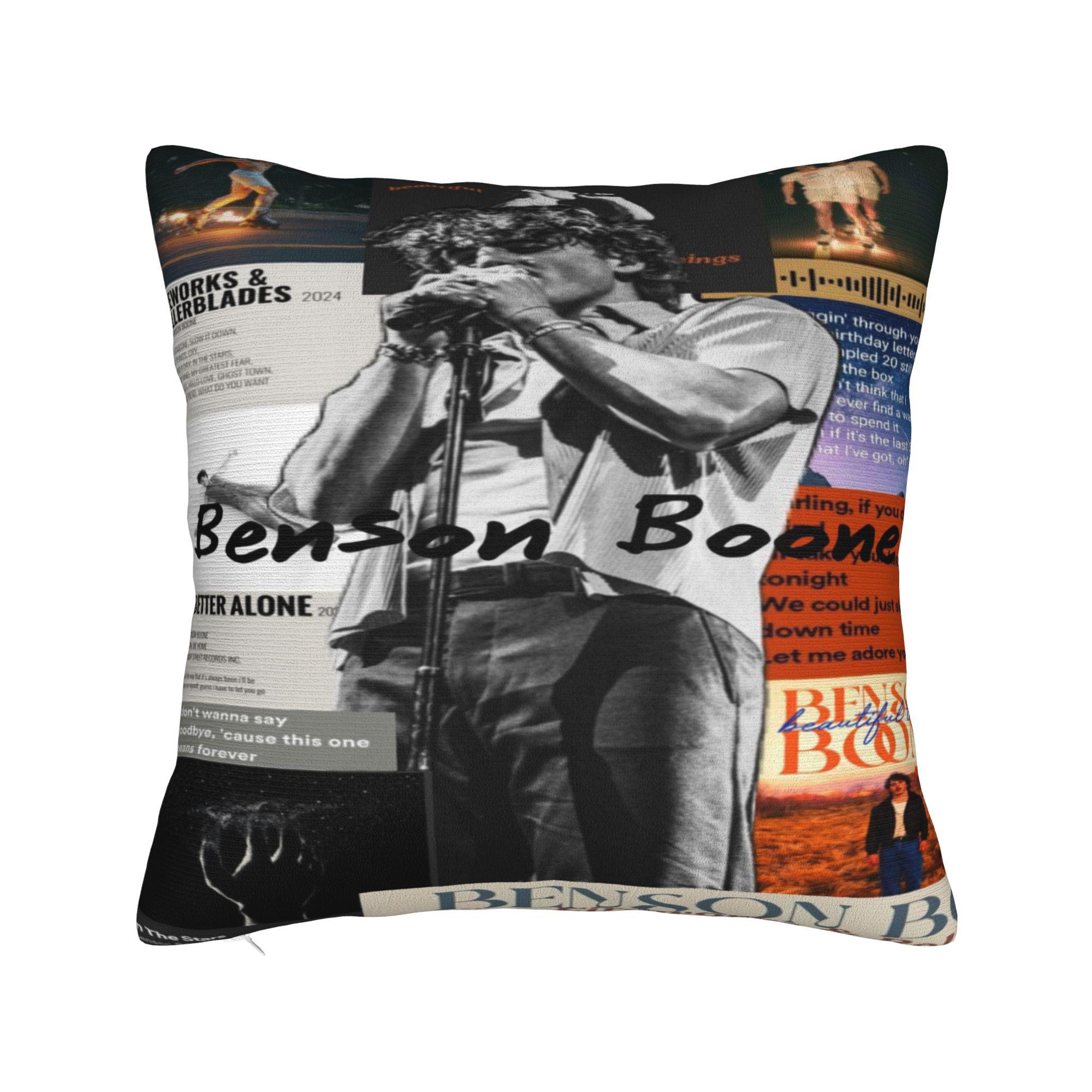 

Benson Boone Music Tour Pillowcases Accessories Soft Cushion Cover Pillow Covers Home Decor Zipper Multiple Sizes 12x12in 30X30cm